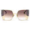 SHAUNA Oversize Metal Frame Women Square Sunglasses Brand Designer Fashion Men Gradient Sun Glasses UV400