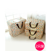 Kiss Fuju storage bag thick Oxford cloth can be portable finishing bag cotton quilt travel woven bag moving storage bag finishing bag beige puppy large 2 Pack