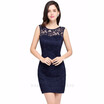 2018 New Navy Blue Red Cocktail Dresses Cheap Short Party Sleeveless Prom Dress Women Slim Lace Cocktail Dress Vestido de Festa