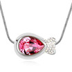Korea Trendy Jewelry Fish Necklaces Pendants Made With Crystals from Swa Elements White Gold Plated Accessories 14702
