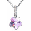 Crystal Plum Pendant Necklace Made With Austrian Crystals From Swa Elements For Women Gift White Gold Plated 17544