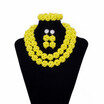 Multicolor Crystal Bridal Statement Necklace Wedding Jewelry African Coral Jewelry Sets For Women Nigerian Wedding Beads Jewelry