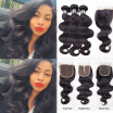 Amazing Star Indian Virgin Hair Body Wave Bundles with Closure Body Wave with Crochet Closure Top Quality Human Hair with Closure