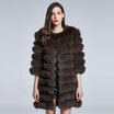 Fox Fur Coat Natural Fur Coat Real Fur Coat Winter Woman Jacket Length Can Change Warm Stripe Stitching 2018 New Discount Sale