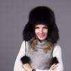 FURART hot warm autumn&winter female Fox fur bomber hat snow cap fur womens hat ladies leather ear caps