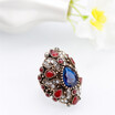 Hyperbole Bohemia Heart Crystal Vintage Rings For Women Full Rhinestone Antique Gold Color Turkish Wedding Ring Jewelry 2018 New