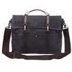 Maletín retro para hombre Crazy Horse Lona de cuero portátil Bolso de mano de negocios Hombres Messenger Bags Maletín Crossbody bolsa