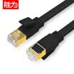 Shengwei shengwei seven types of network cable shielded line 10G engineering grade CAT7 pure copper network jumper computer broadband connector household finished line 2 meters black FLC-7020G