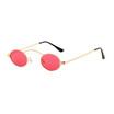SHAUNA Rivet Women Small Oval Sunglasses Wide Bridge Fashion Men Clear Red Yellow Pink Purple Shades UV400