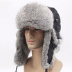 Bomber Trapper Hats Thick Winter Warm Rabbit Fur Hat Rex Snow Caps Ear Flap Caps ushanka Russian For Men