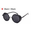 SHAUNA vintage women steampunk retro coating men round sunglasses brand designer punk sun glasses UV400