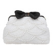 Fawziya Pearl Clutch Evening Bag Bow Clutches For Women