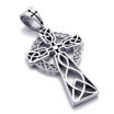 Hpolw Silver Stainless Steel 316L Irish Knot Celtic Cross Mens&Womens Hollow Necklace Pendant 18-26 inch Chain