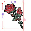 twilingh Patches Sewing On Iron-On Accessories Flower Embroidered Sequined Patches For Women Dress Clothing