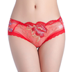 Rose lace embroidered underwear Womens sexy low waist ladies triangle underwear