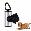Dog Poop Bag Colorful Pet Poop Holder Dog Waste Dispenser Aluminum Tube Includes 15pcs Waste Bags Refillable Pet Poop Picker X1P2