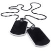 Hpolw Army Style Black&Silver oval&round normal shapes Menswomen couples PendantChain Length 27"68cm