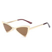 SHAUNA Metal Frame Women Cat Eye Sunglasses Fashion Men Triangle Clear Red Lens Glasses UV400