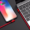 for lightning cable 90 degree Double-sided Plug USB Cable Charging For iPhone X 6 Nylon Cable Elbow for iPad Phone 8 7