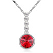 Fashion Jewelry Circle Crystal Necklaces for Women Made with Crystal from Austria Elements White Gold Plated 10356
