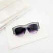 SHAUNA Luxury Crystal Decoration Women Cat Eye Sunglasses Oversize Men Gradient Lens Shades UV400