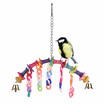 Colorful Parrot Chew Bite Climb Toy Wooden Hanging Toys Bird Cage Accessories for Parakeet Budgie Macaw Cockatoo