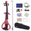 44 Violin Ammoon Full Size 44 Solid Wood Electric Silent Violin Fiddle Style-4 Ebony Fingerboard Pegs Chin Rest Tailpiece A8S7C2