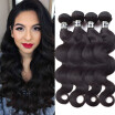 7A Brazilian Virgin Hair 4 Bundles Body Wave Hair Weaving Cheap Human Hair Weave Extensions Soft&Bouncy 1B Color