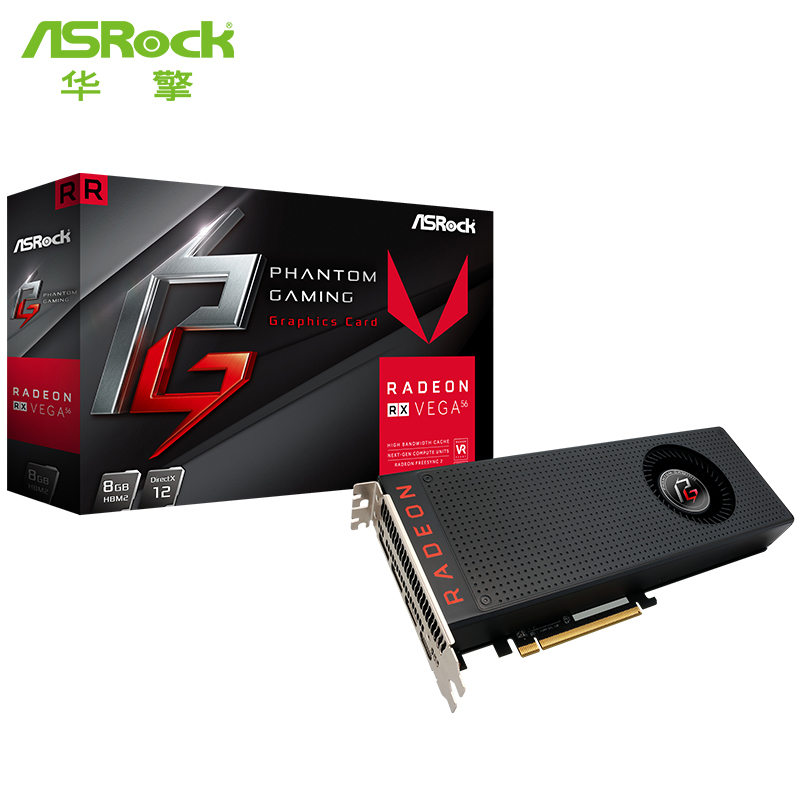 ASRock Radeon RX VEGA 56 8G Phantom Esports Zeus Eat Chicken Game Graphics