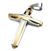 Hpolw Mens Stainless Steel Pendant Necklace Gold Cross Vintage-with 23 inch Chain