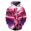 QYDM-356 Mens Hoodie 3D Printed Women Pullover Sweater