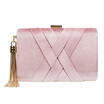 Fawziya Crisscross Velvet Clutch Tassel Evening Purses And Handbags
