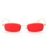 SHAUNA Fashion Women Rectangle Sunglasses Retro Metal Frame Men Clear Yellow Lens Shades UV400