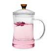Arji glass office heat-resistant transparent filter tea cup home with lid with saucer water cup