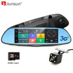 Junsun 7 inch 3G Car GPS Navigation Android WIFI DVR Camera video recorder Rearview Mirror Vehicle gps navigator