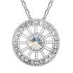 Round Crystal From Austria Elements Necklaces & Pendants Luxurious Fashion Jewelry for Birthday Gifts Girl White Gold Plated 10349