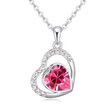 Heart Pendant Necklace Crystal from Austrian Elements For Women Gifts Statement Jewelry White Gold Plated 22084