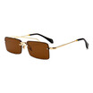 SHAUNA Retro Candy Colors Women Rimless Sunglasses Fashion Men Clear Red Square Shades UV400