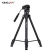 Kingjoy VT 1500 166cm 54ft Portable Lightweight Camera Video Tripod with Panoramic Damping Head Aluminum Alloy Tube Max Load 10k