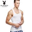 Playboy vest mens cotton mens vest sweat-absorbent bottoming shirt 7119 white XXL