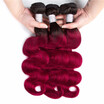 HCDIVA Body Wave Brazilian Ombre Hair T1B27 30 99J Burgundy Bundles Virgin Hair Pre-Colored Hair 3 PCS Lot Ombre Human Bundles