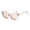 SHAUNA Transparent Frame Champagne Cat Eye Sunglasses Women UV400