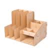 Jinlongxing Glosen wooden file box file tray file file triple multi-divided desktop office pen holder combination DIY file storage box D2063 wood color