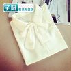 Spring loaded Korean version of the college wind bow long-sleeved base lining chiffon shirt fashion womens sweet