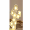 LED Angel Plastic Night Light 3D Marquee Desk Table Lamp Letter Lights Kids Room Decoration PinkWhiteBlue Lamp