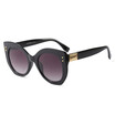 SHAUNA Oversize Women Cat Eye Sunglasses Metal Nail Decoration Fashion Ladies Gradient Lens Shades UV400
