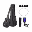 21 Inch Colored Acoustic Soprano Ukulele Ukelele Uke Kit Basswood with Carry Bag Uke Strap Strings Picks Tuner