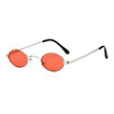 SHAUNA Trending Women Small Oval Sunglasses Candy Colors Fashion Men Clear Red Lens Shades UV400
