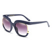 SHAUNA Oversize Women Half Frame Sunglasses Brand Designer Fashion Ladies Unique Round Gradient Lens Shades UV400