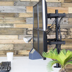 Zhiercheng MD6884 Four-screen monitor bracket 4 screen computer bracket splicing multi-screen viewing LCD computer bracket desktop desktop bracket fixture keyhole fixed